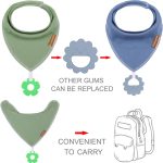 vuminbox Baby Bandana Drool Bibs 6-Pack and Teething Toys 6-Pack Made with 100% Organic Cotton, Absorbent and Soft Unisex - Image 6